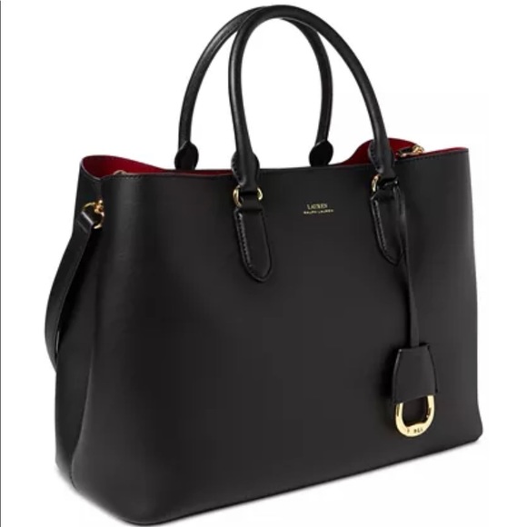 Lauren Ralph Lauren Handbags - Ralph Lauren black leather tote